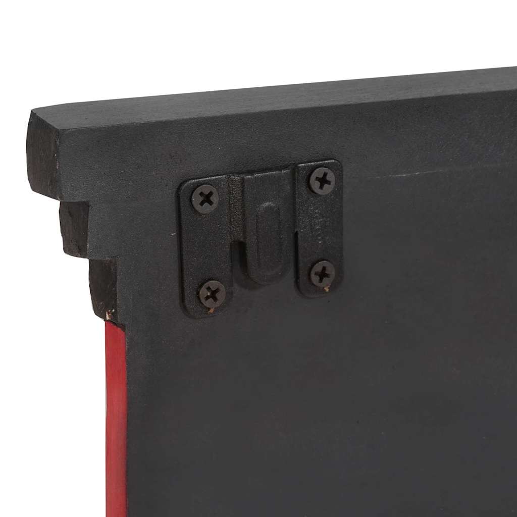Perchero Negro 80 x 25 x 2 cm Madera de mango maciza