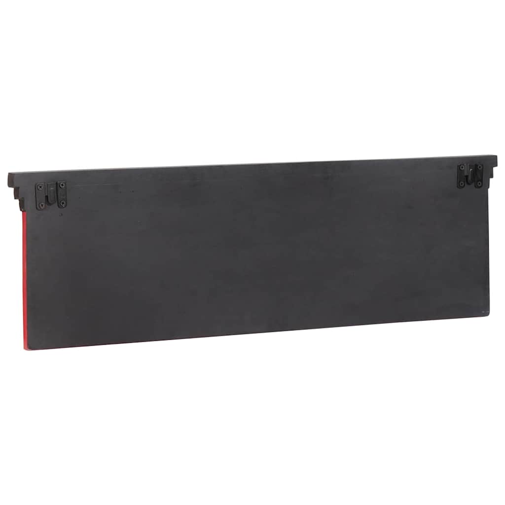 Perchero Negro 80 x 25 x 2 cm Madera de mango maciza