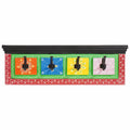 Perchero Negro 80 x 25 x 2 cm Madera de mango maciza