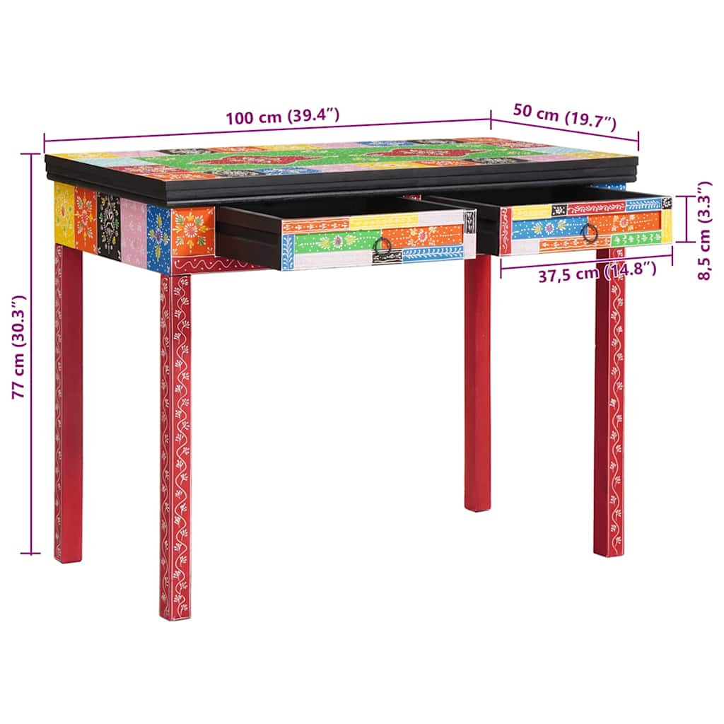 Escritorio con cajón Multicolor 100 x 50 x 77 cm