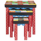 Mesa cuadrada 3 pcs Multicolor