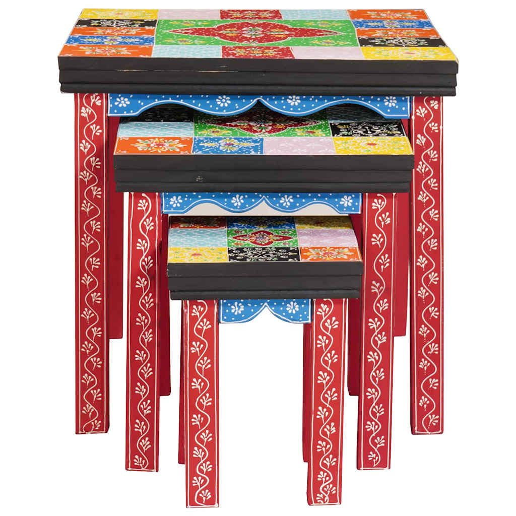 Mesa cuadrada 3 pcs Multicolor