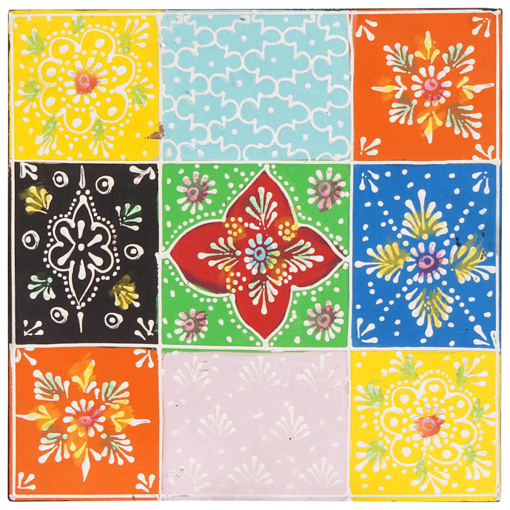 Mesa cuadrada 3 pcs Multicolor