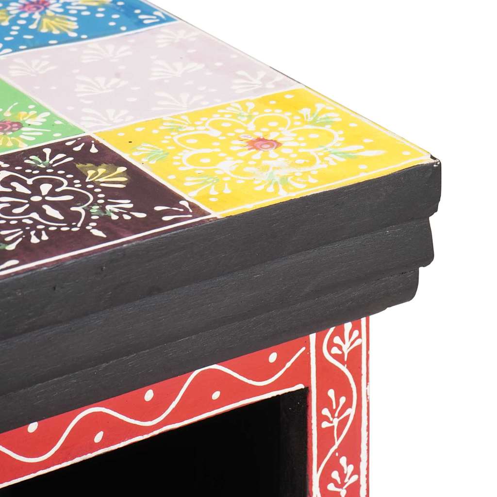 Cómoda Multicolor 30 x 30 x 90 cm Madera de mango maciza