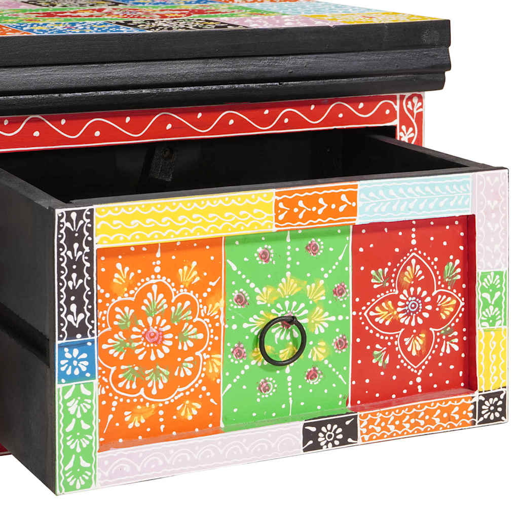 Armario de Noche con cajón 2 pcs Multicolor 40 x 30 x 28 cm