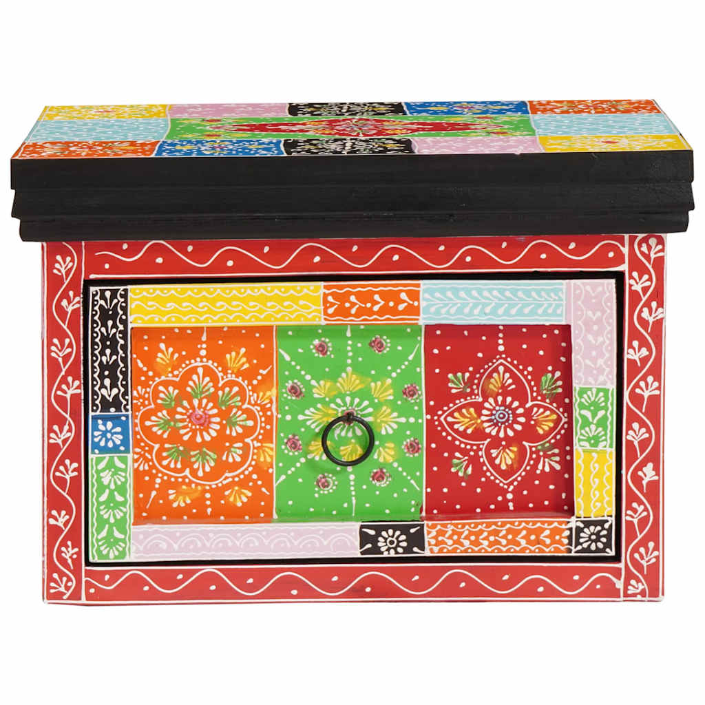 Armario de Noche con cajón 2 pcs Multicolor 40 x 30 x 28 cm