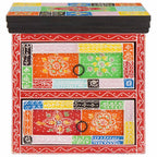 Armario de Noche con cajón 2 pcs Multicolor 40 x 30 x 40 cm