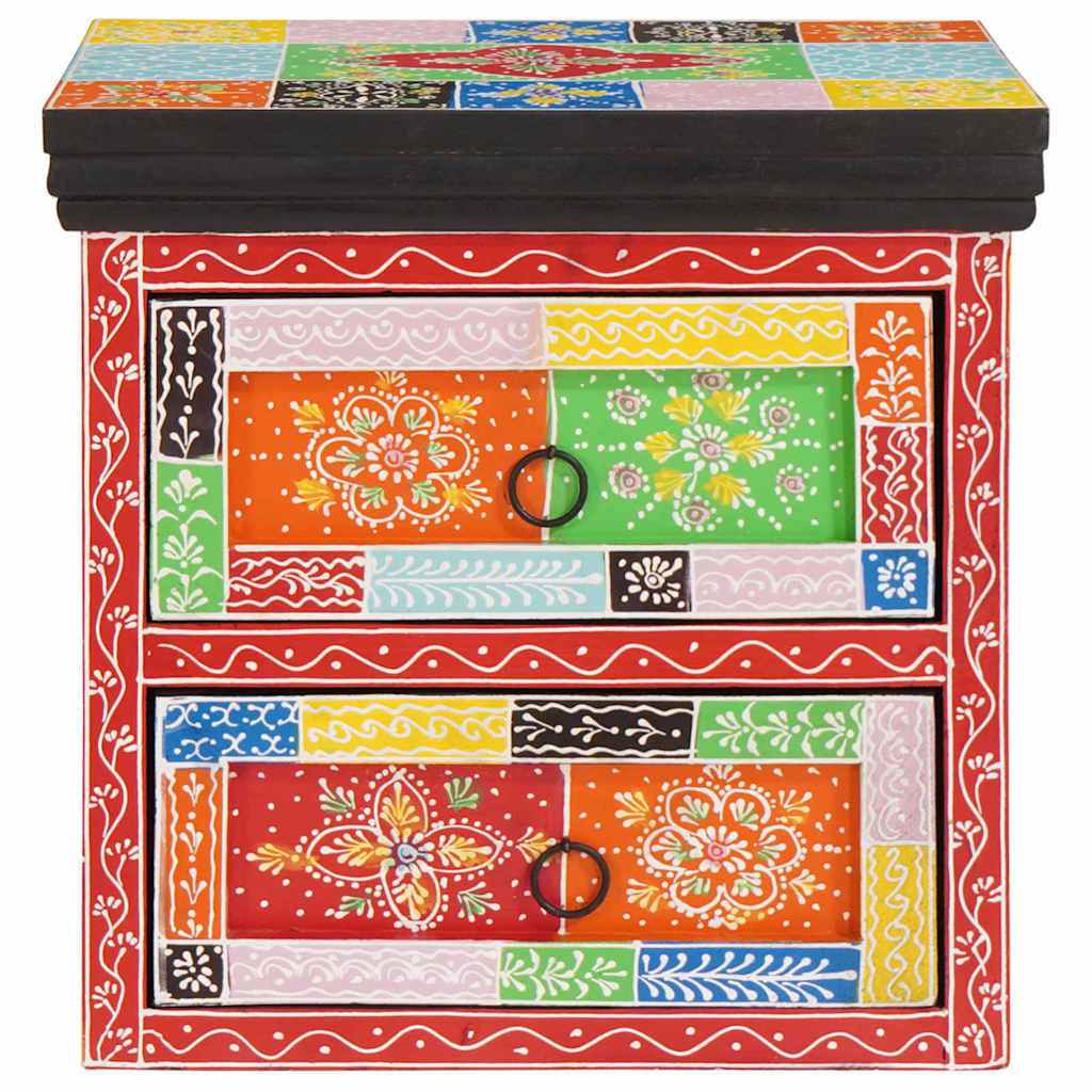 Armario de Noche con cajón 2 pcs Multicolor 40 x 30 x 40 cm