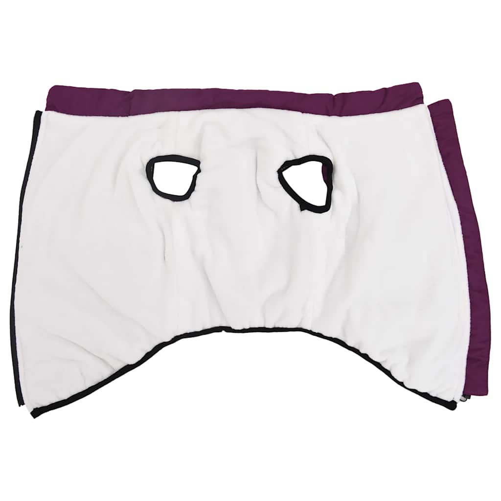 Abrigo para perro con arnés impermeable reflectante L48 morado