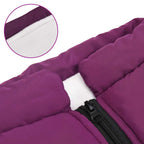 Abrigo para perro con arnés impermeable reflectante L48 morado
