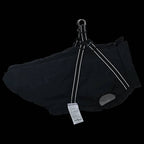 Abrigo para perro con arnés impermeable reflectante L68 negro