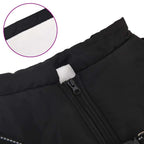 Abrigo para perro con arnés impermeable reflectante L68 negro