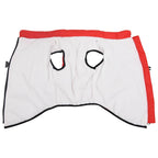 Abrigo para perro con arnés impermeable reflectante L44 rojo