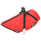Abrigo para perro con arnés impermeable reflectante L48 morado