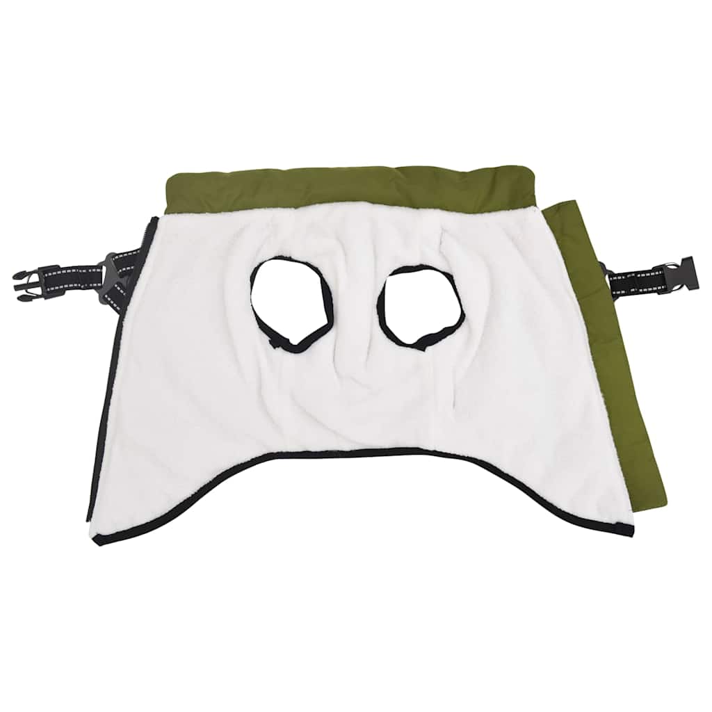 Abrigo perro arnés impermeable reflectante L36 verde militar
