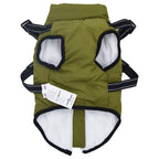 Abrigo perro arnés impermeable reflectante L36 verde militar