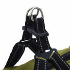 Abrigo perro arnés impermeable reflectante L36 verde militar