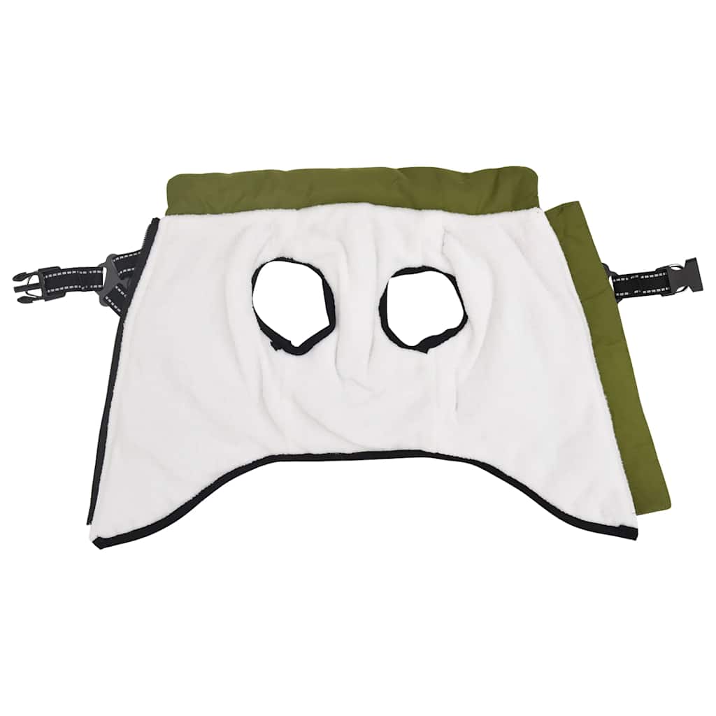 Abrigo perro arnés impermeable reflectante L40 verde militar