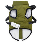 Abrigo perro arnés impermeable reflectante L40 verde militar