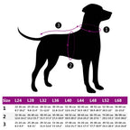Abrigo para perro con arnés impermeable reflectante L morado
