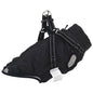 Abrigo para perro con arnés impermeable reflectante L morado