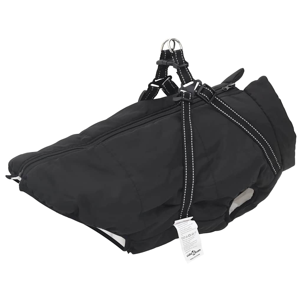 Abrigo para cão com arnês impermeável refletor L roxo