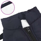 Abrigo perro con arnés impermeable reflectante L32 azul marino