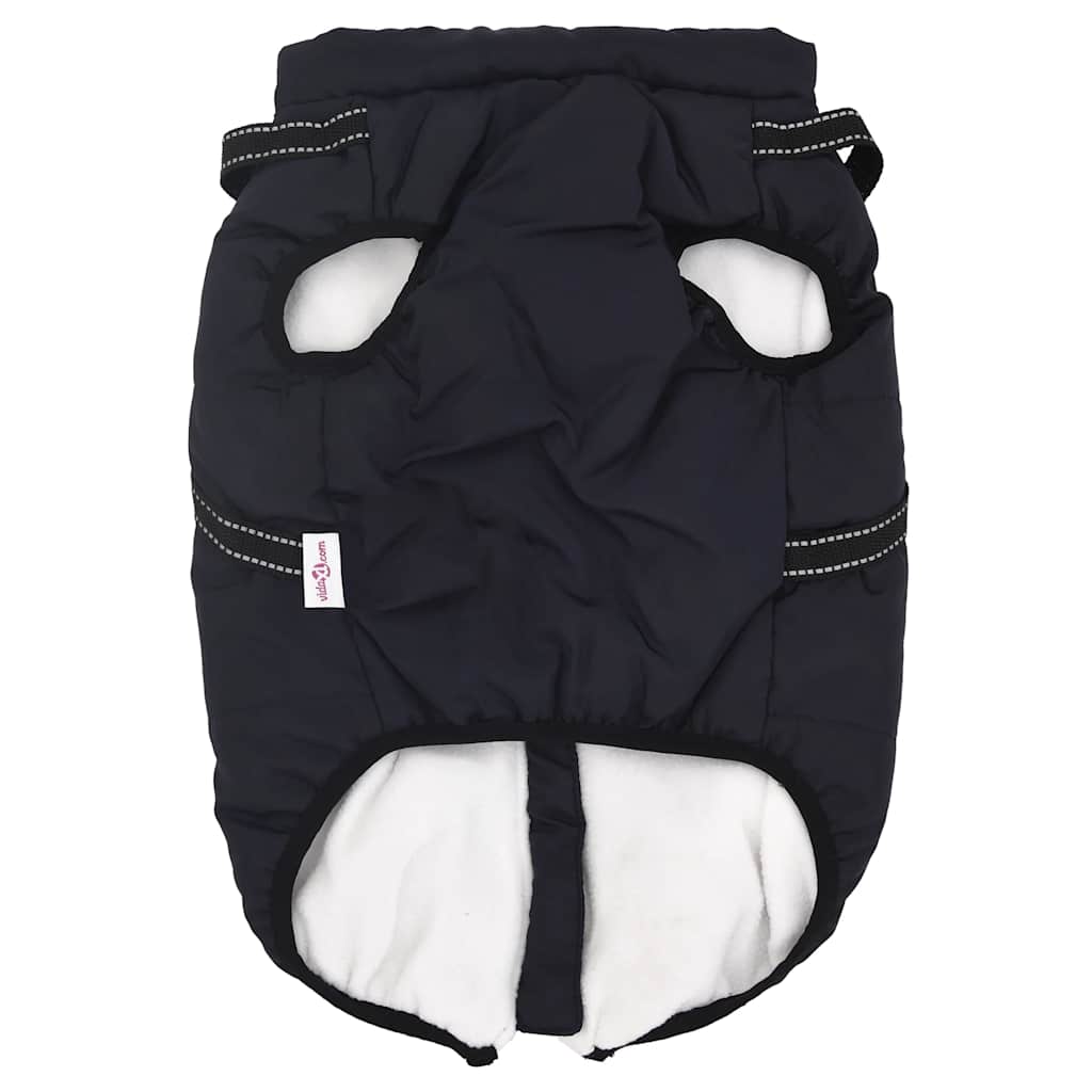 Abrigo perro con arnés impermeable reflectante L44 azul marino