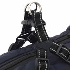 Abrigo perro con arnés impermeable reflectante L44 azul marino