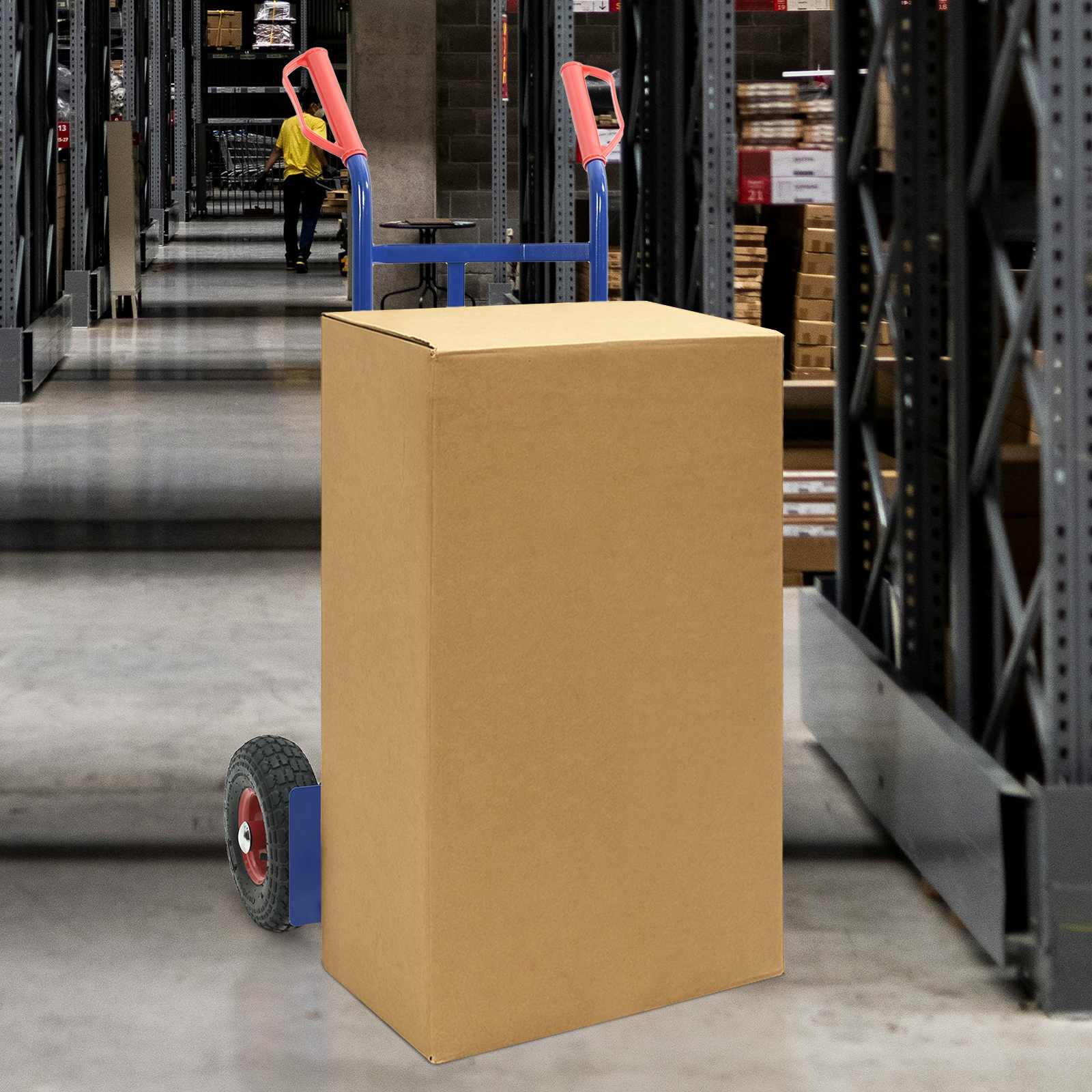 Extendable Hand Truck Blue and Red 49.5 x 53 x 114 cm Steel
