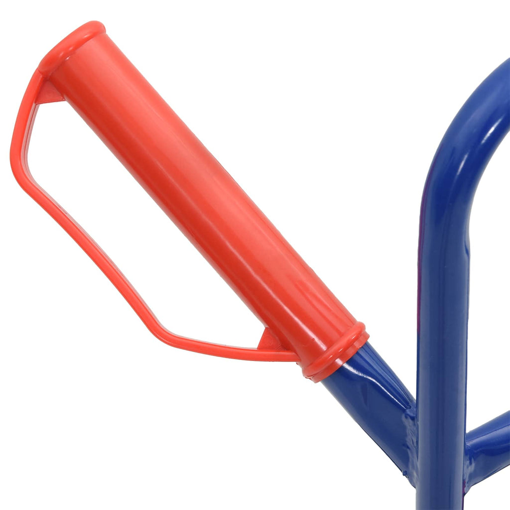 Carro de mano extensible Azul y Rojo 49,5 x 53 x 114 cm Acero
