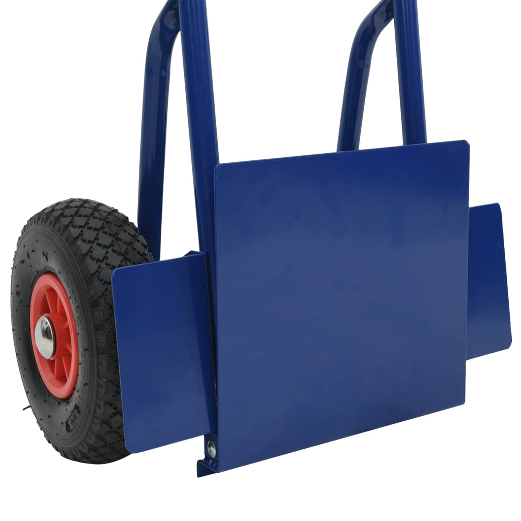 Carro de mano extensible Azul y Rojo 49,5 x 53 x 114 cm Acero