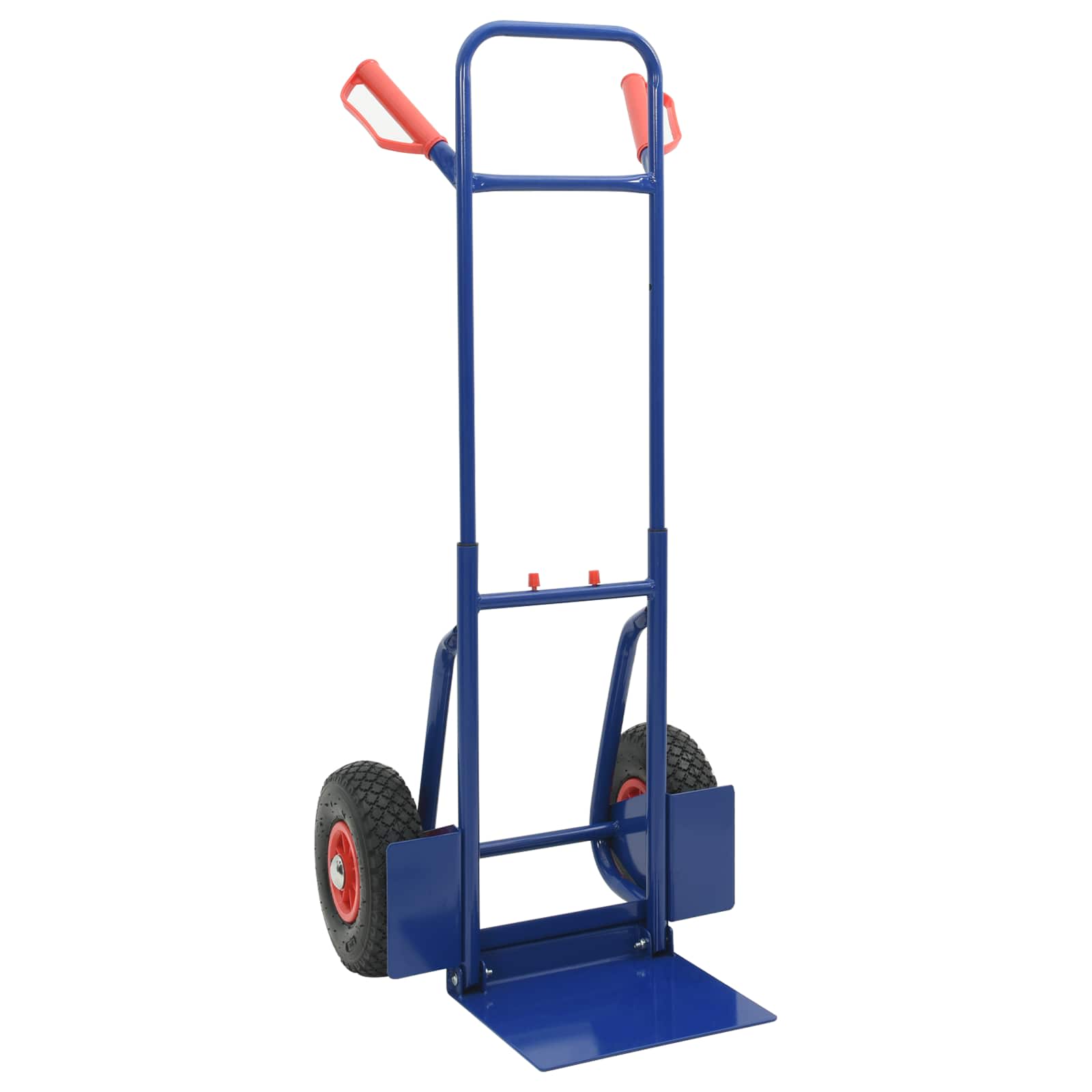 Carro de mano extensible Azul y Rojo 49,5 x 53 x 114 cm Acero