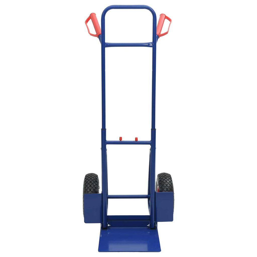 Carro de mano extensible Azul y Rojo 49,5 x 53 x 114 cm Acero