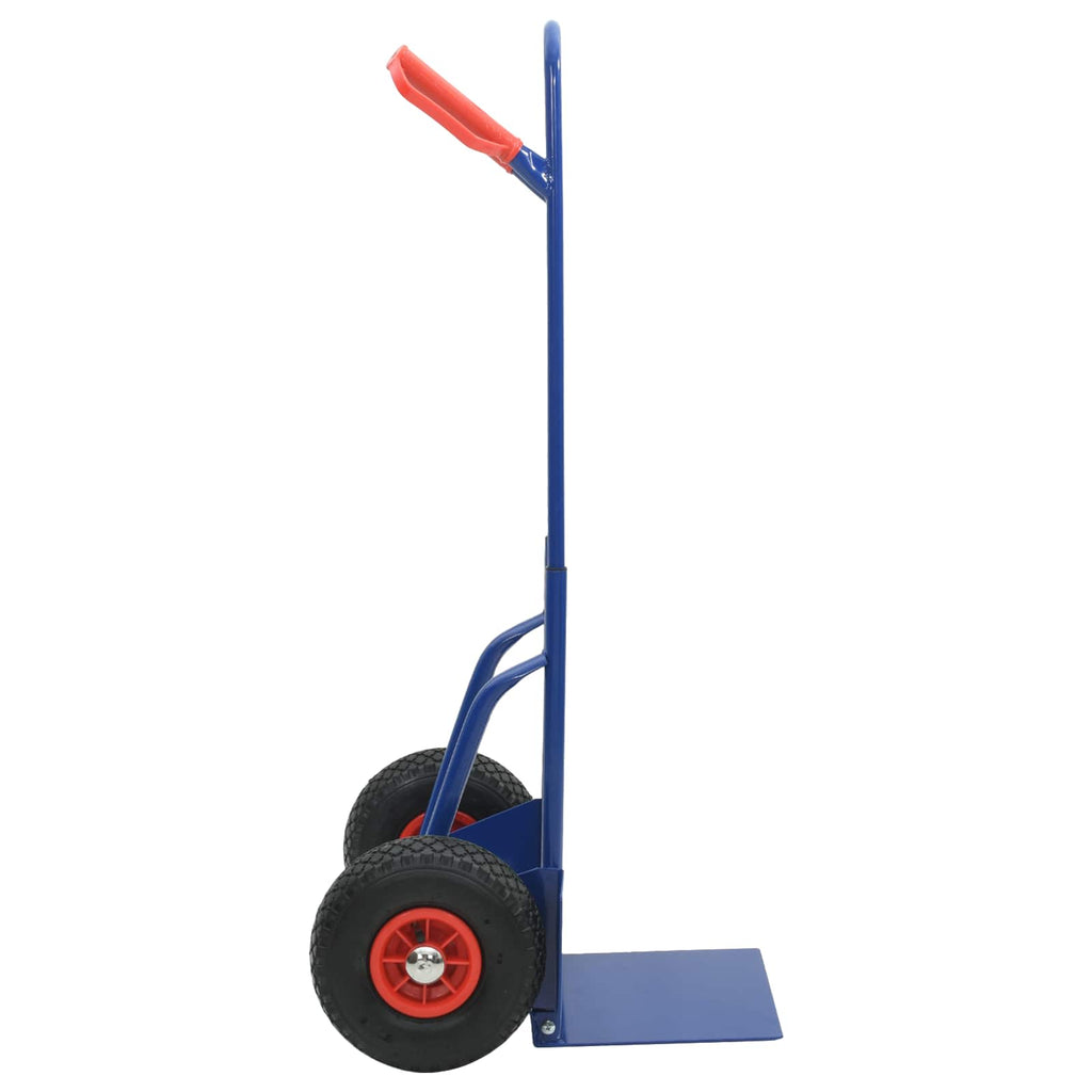 Carro de mano extensible Azul y Rojo 49,5 x 53 x 114 cm Acero