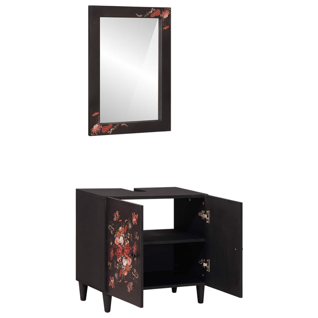Juego de Muebles de Baño 2 pcs Madera de mango maciza