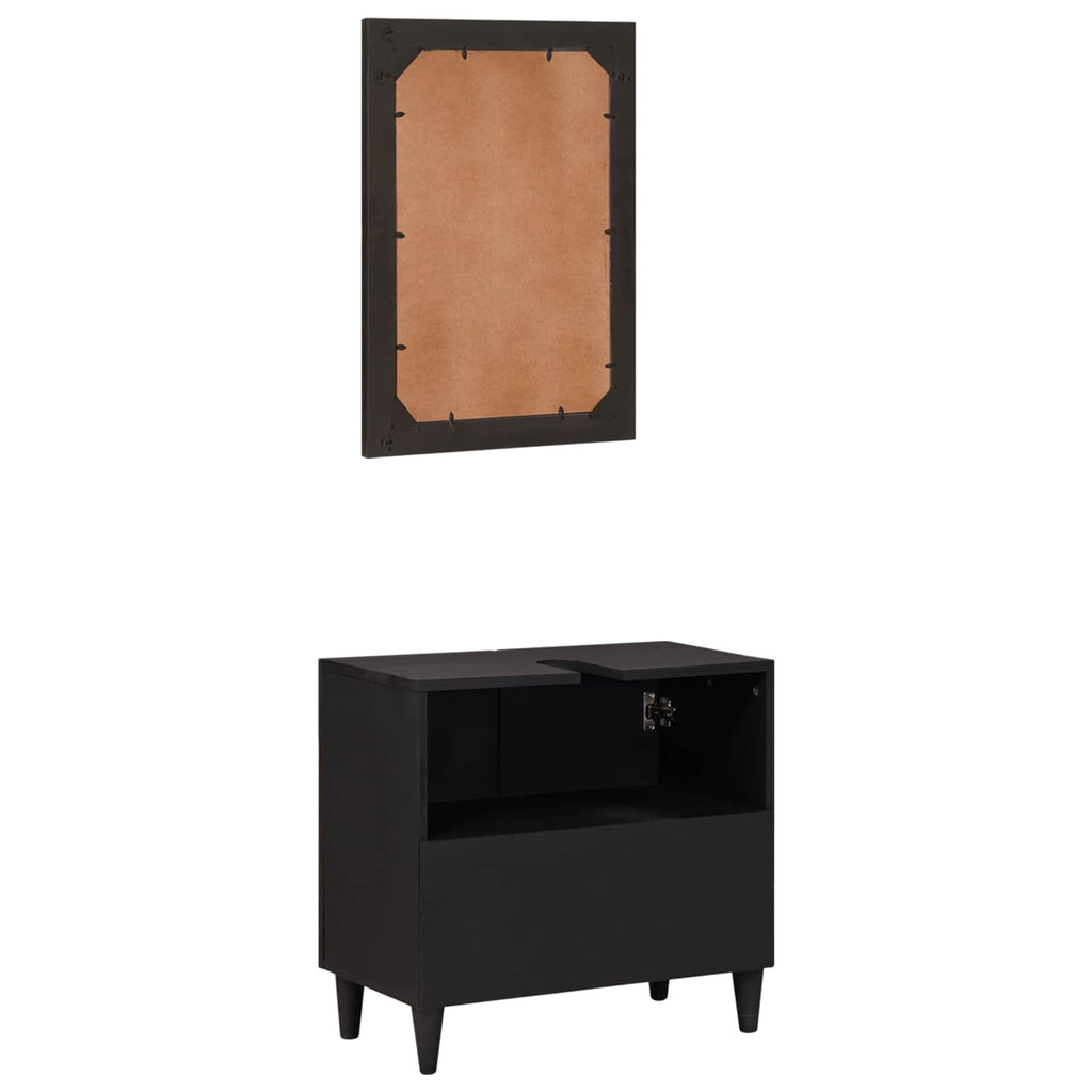 Juego de Muebles de Baño 2 pcs Madera de mango maciza