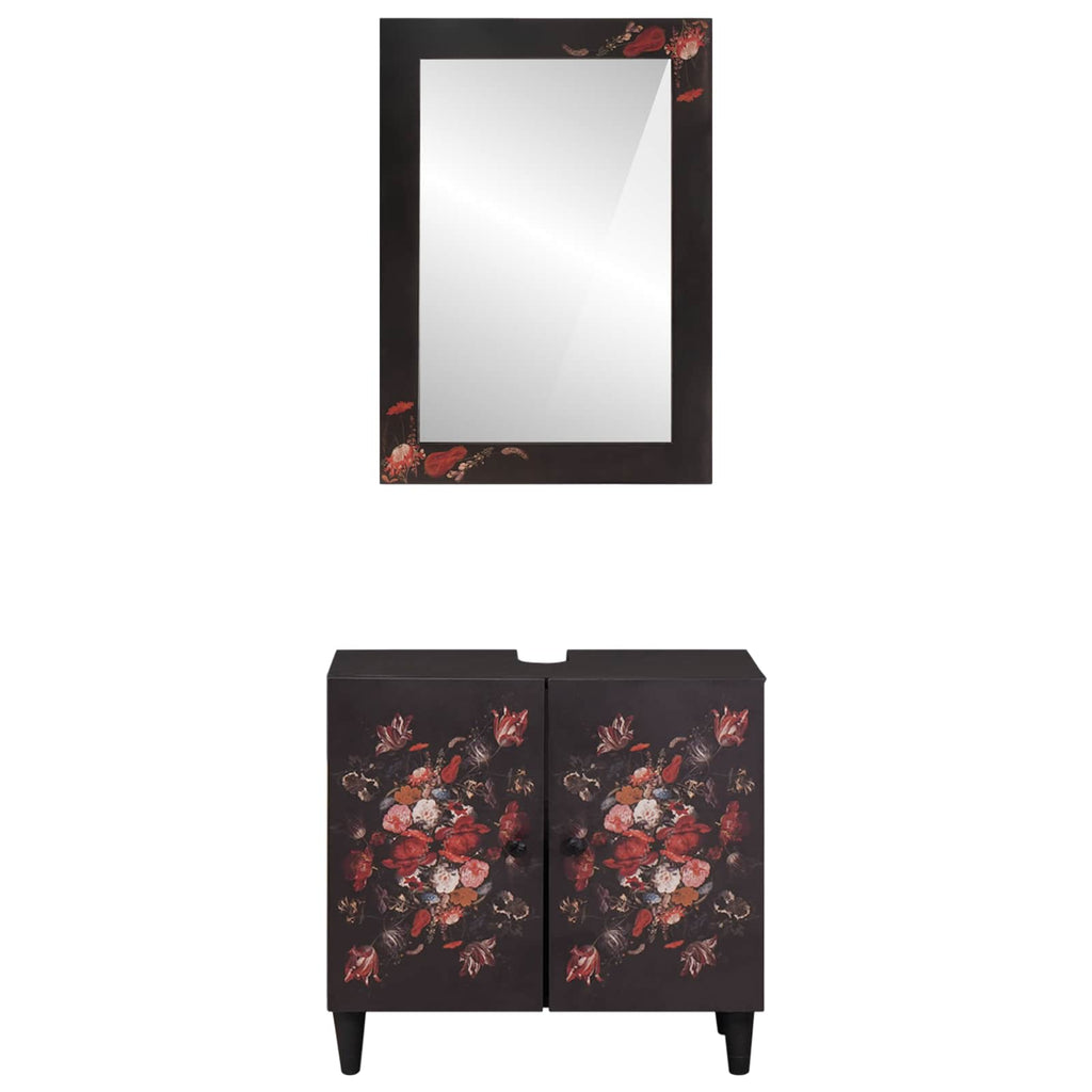 Juego de Muebles de Baño 2 pcs Madera de mango maciza