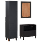 Juego de Muebles de Baño con cajón 3 pcs Madera de mango maciza