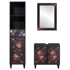 Juego de Muebles de Baño con cajón 3 pcs Madera de mango maciza