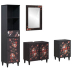 Juego de Muebles de Baño con cajón 4 pcs Madera de mango maciza
