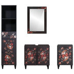 Juego de Muebles de Baño con cajón 4 pcs Madera de mango maciza