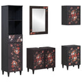 Juego de Muebles de Baño con cajón 5 pcs Madera de mango maciza