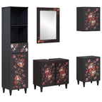Juego de Muebles de Baño con cajón 5 pcs Madera de mango maciza