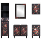 Juego de Muebles de Baño con cajón 5 pcs Madera de mango maciza