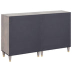 Aparador 2 pcs Gris 60 x 33 x 75 cm Madera de mango maciza