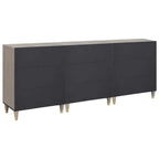 Juego de Muebles de Baño 3 pcs Gris y dorado 180 x 33 x 75 cm
