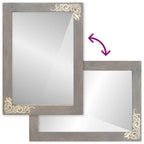 Juego de Muebles de Baño 3 pcs Gris Madera de mango maciza