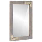 Juego de Muebles de Baño 5 pcs Gris Madera de mango maciza