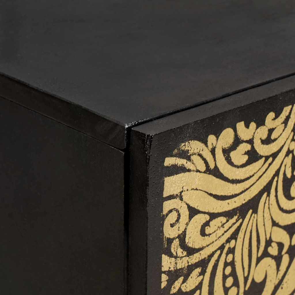 Juego de Muebles de Baño con cajón 3 pcs Negro 180 x 33 x 75 cm
